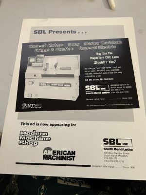 South Bend Lathe Magna Turn 1218 Sales Brochure 1990