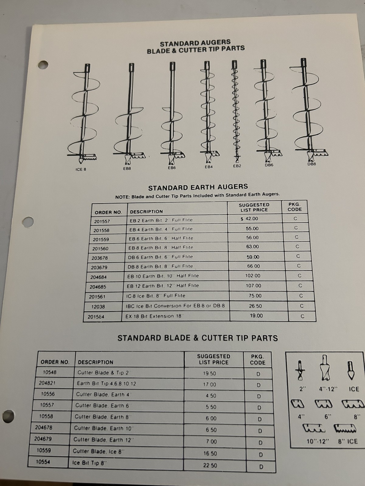 Pengo Heavy Duty Augers/Teeth Parts Manual Listing Catalog Pilot Points Hoffco