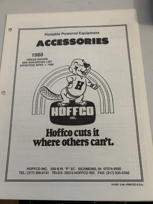 Hoffco Portable Power Equipment Sales Brochure 1988 Carrying Harness