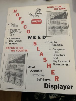 Hoffco Weed Slasher Sales Specs Feature Monofiliment Line Brochure Sales Aid