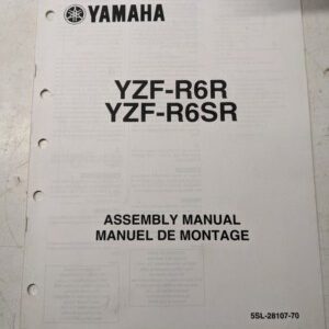 Yamaha Dealer Assembly Manual Motorcycle 5Sl-28107-70 Yzf-R6R Yzf-R6Sr 2002