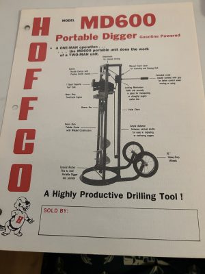 Hoffco Md600 Portable Digger Gasoline Powered 98Cc 2 Stroke Sales Brochure