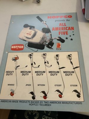 Hoffco All American Five Trimmer Ww850 Jp420 Wt320H Gt320T Gt320B Brochure