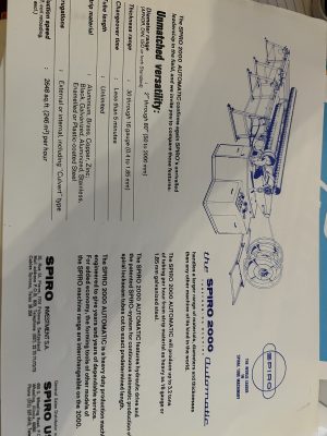 Spiro 2000 Automatic Hydraulic Drive Tube Spiral Tube Machinery