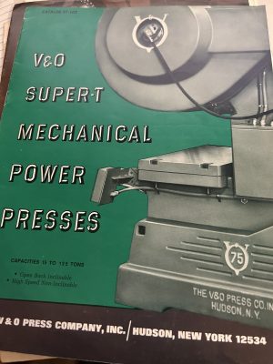 V&O Super-T Mechanical Power Presses 15-125 Tons St-102 Roller Gear Feed-O-Matic