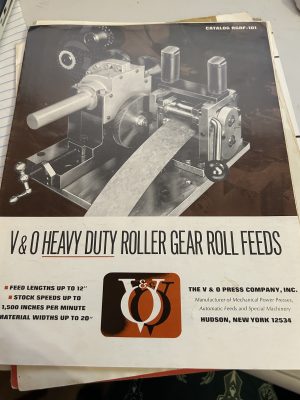 V&O Heavy Duty Roller Gear Roll Feeds Rgrf-101 Single Roller Double Roller