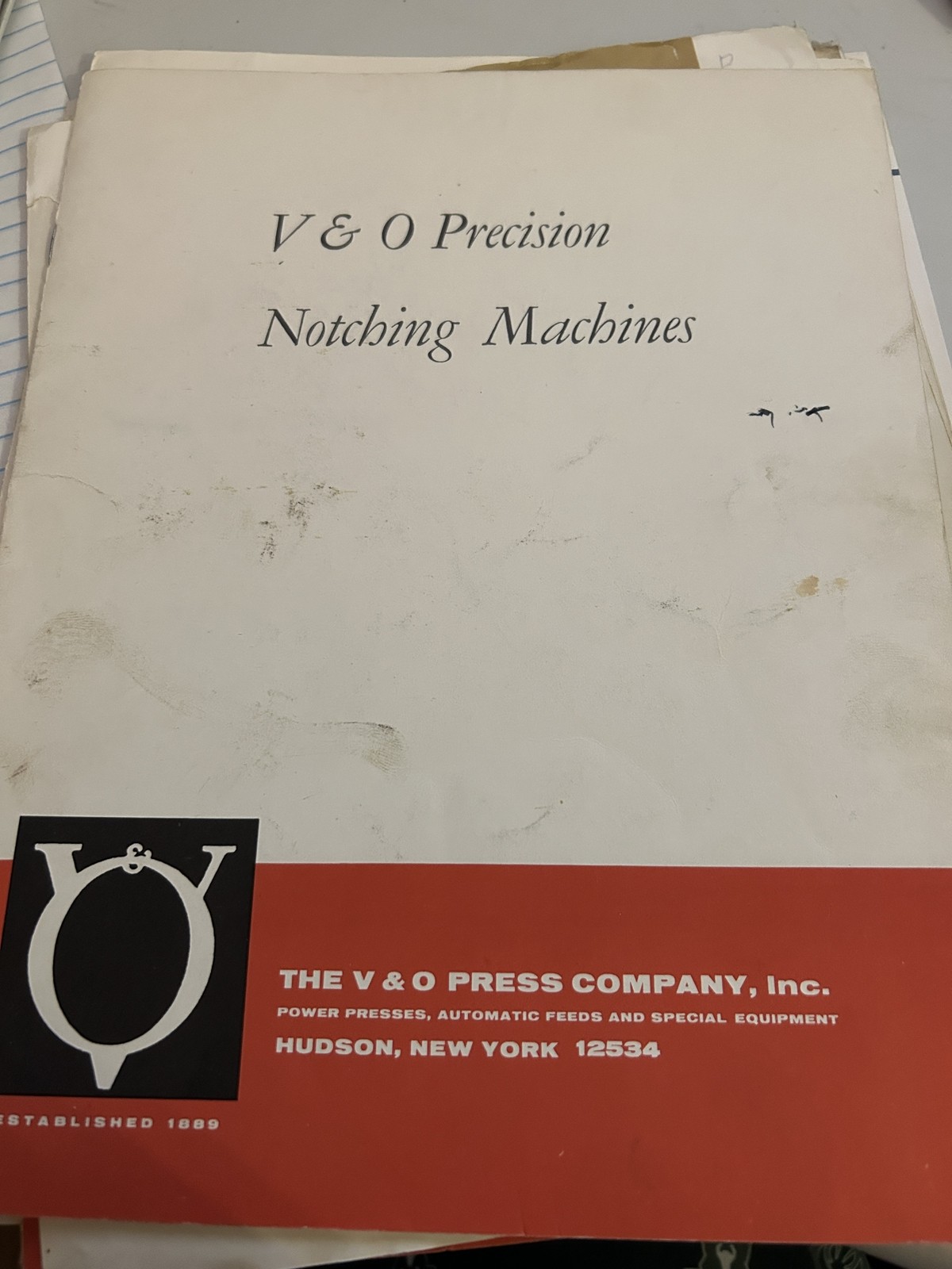 V&O Precision Notching Machines 3-20 Tons 430 Blank Feeder Stacker Magazine