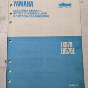 Yamaha Dealer Assembly Manual Snowmobile 88R-28107-J0 Ex570 Ex570E 1990