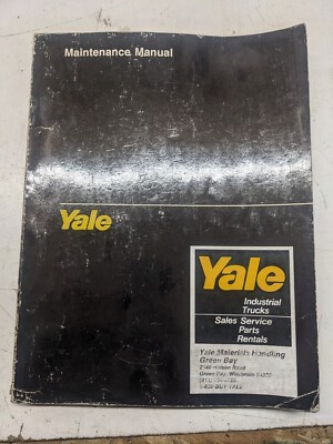 Yale Maintenance Manual Gc Gp Gdc Gdp Ce Be Ae De Re Te 1487 1992 Fork Lift