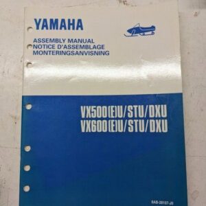 Yamaha Dealer Assembly Manual Snowmobile 8Ab-28107-J0 Vx500 Vx600 (E)U Stu Dxu