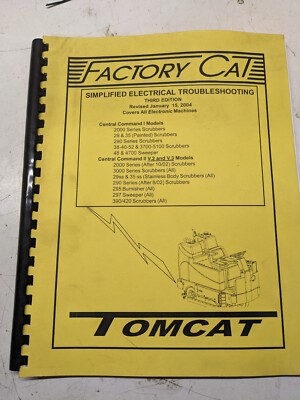 Factory Cat Tomcat Electrical Manual 34 3300 2023 2000 290 35 290 38 40 42 2004