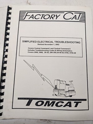 Factory Cat Tomcat Electrical Manual 2000 3000 29-35 290-350 38-40-52-3700 2002