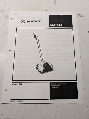 Kent Operation & Parts Manual List Book Kx-12Ph Euroclean 1998