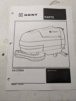 Kent Spare Parts Manual List Book Ka-27Ssa 1998 Scrubber Vacuum