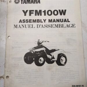 Yamaha Dealer Assembly Manual Atv 3Gb-28107-70 Yfm100W 1988 4 Wheeler