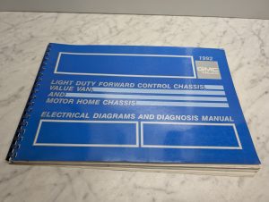 1992 Electrical Diagrams Diagnosis Light Duty Van Motor Home X-9240 Gmc Truck
