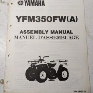 Yamaha Dealer Assembly Manual Atv 3Hn-28107-70 Yfm350Fw(A) 1989 4 Wheeler