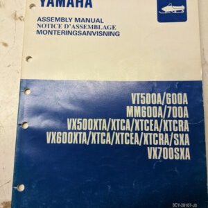 Yamaha Dealer Assembly Manual Snowmobile 8Cy-28107-J0 Vt 500A 600A 700 Mm Vx Xta