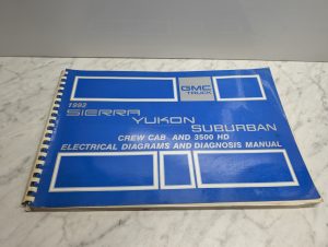 1992 Electrical Diagrams Manual Sierra Yukon Suburban 3500 Hd Gmc Trucks X-9242
