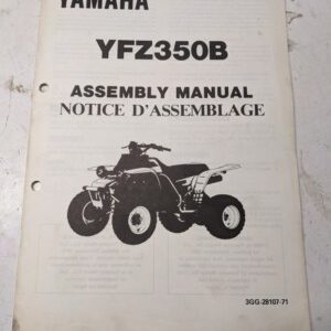 Yamaha Dealer Assembly Manual Atv 3Gg-28107-71 Yfz350B 1990 4 Wheeler