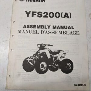 Yamaha Dealer Assembly Manual Atv 3Jm-28107-70 Yfs200(A) 1989 4 Wheeler