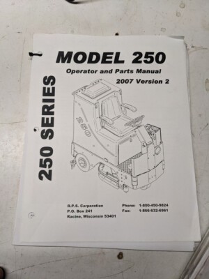 Factory Cat Operator Service Parts List Book Diagrams 250 Series 2007
