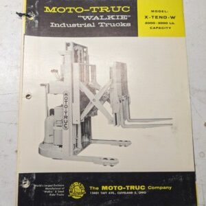 Moto-Truc Forklift Truck Specifications Parts List Manual X-Tend-W 1966