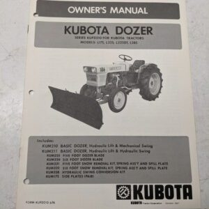 Kubota Tractor Parts List Maintenance Assembly Manual Dozer Kufd210 Service