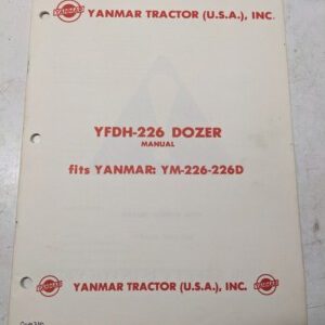 Yanmar Tractor Parts List Maintenance Assembly Manual Dozer Yfdh-226 Service