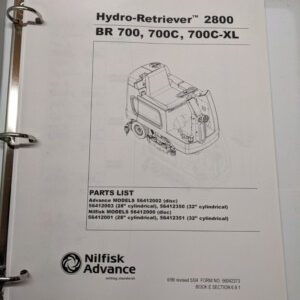 Nilfisk Advance Hydro Retriever 2800 Br 700 700C 700C-Xl 2004 Parts List Manual