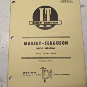 It Shop Service Manual Repair Shop Book Massey Ferguson Mf1080 Mf1085