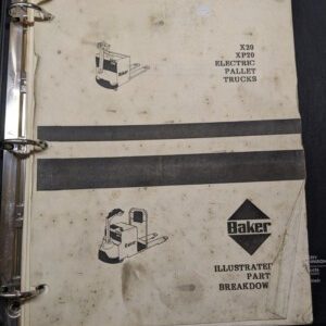 Baker Fork Lift Truck X20 Xp20 Pallet Service Parts List Book Manual 1984
