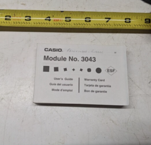 Casio Module No 3043 User Guide Warrenty Card Esf Instruction Booklet Watch