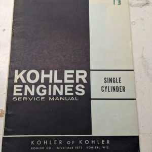 Kohler Engines Service Repair Manual 1967 K91 K181 K141 K161 K241 K601 Overhaul
