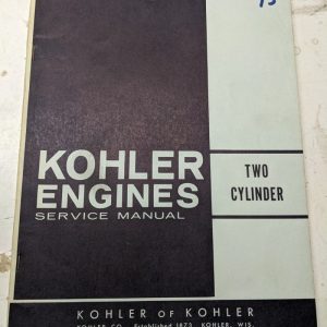 Kohler Engines Service Repair Manual 1969 K482 K662 Two Cylinder Shop Book