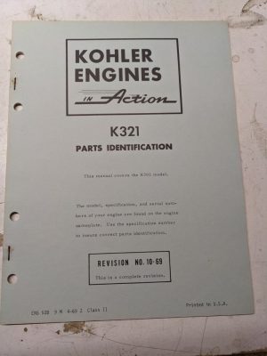 Kohler Engines Service Repair Parts Identification List Book Manual K321 10-69