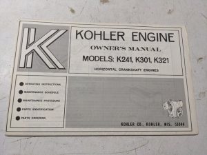 Kohler Engines Owners Maintenance Manual Parts K241 K301 K321 1968