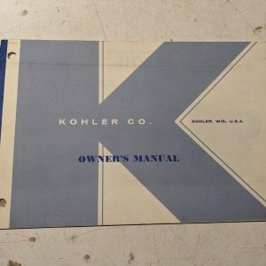 Kohler Engines Oeprating Maintenance Manual Parts K301S 1965 Owners