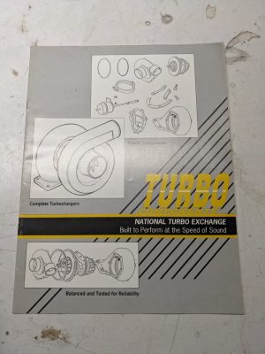 Turbo Components National Exchange Sales Brochure Part Catalog List 1980'S