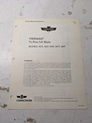 Cascade User Service Manual Parts List M2T M4T M5T M7T M8T 1964 Viewmast