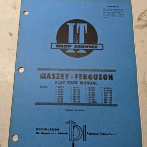 It Tractor Shop Flat Rate Manual Massey Ferguson Mf25-Mf1155 Mf-34