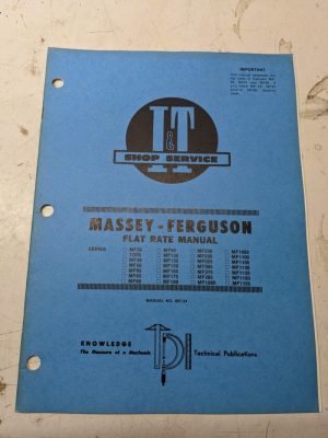 It Tractor Shop Flat Rate Manual Massey Ferguson Mf25-Mf1155 Mf-34