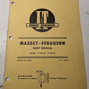 It Tractor Shop Service Repair Manual Massey Ferguson Mf1100 Mf1130 Mf-24