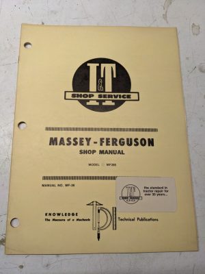 It Tractor Shop Service Repair Manual Massey Ferguson Mf285 Mf-36