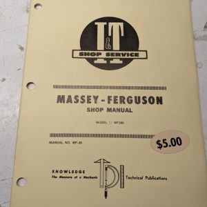 I&T Tractor Shop Service Repair Manual Massey Ferguson Mf285 Mf-36 Book I&T
