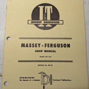 It Tractor Shop Service Repair Manual Massey Ferguson Mf1150 Mf-30 Book