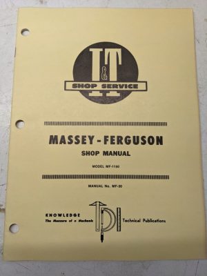 It Tractor Shop Service Repair Manual Massey Ferguson Mf1150 Mf-30 Book