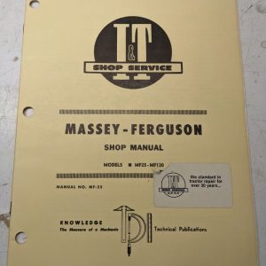 It Tractor Shop Service Repair Manual Massey Ferguson Mf25-Mf130 Mf-25