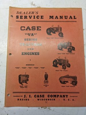 Case Dealers Service Manual Va Series Tractors And Engines Vac Vah Vao Vae 1948