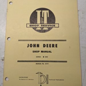 It Tractor Shop Service Repair Manual John Deere Jd Series 2040 Jd-41